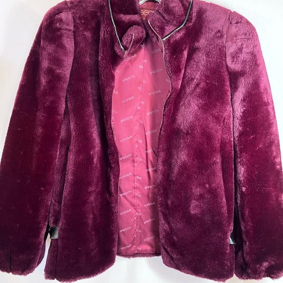 Vtg Sasson Juniors Sz 9 Full Zip Faux Fur Coat - Picture 9 of 16